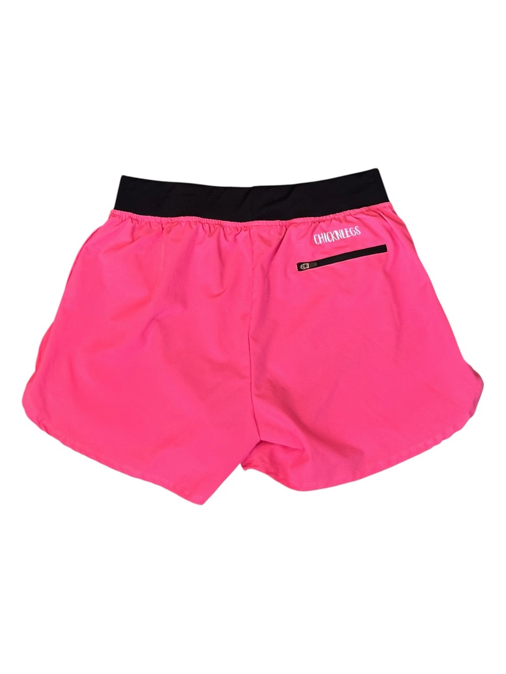 ChicknLegs 4” Half Split Athletic Lined Running Shorts Neon Pink Men’s Medium - Picture 3 of 4